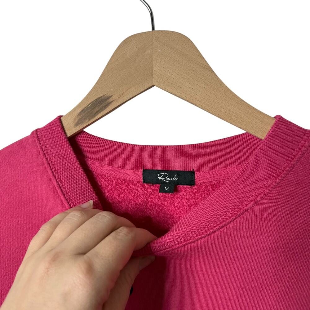 Rails Ramona Sweatshirt Pullover Crew Neck Pink Midnight Hearts Medium - Picture 8 of 8